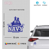 Durable Navy Life Car Window Sign